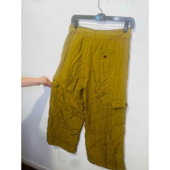 MADEWELL Women's Green Loose Fitting Drapey Wide-Leg Cargo Pants Size 4 - Picture 7 of 11